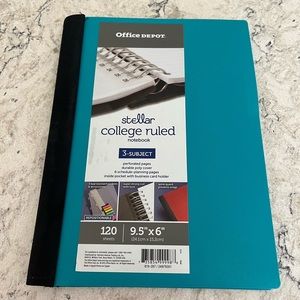 🌻New!!    College ruled 3-subject notebook